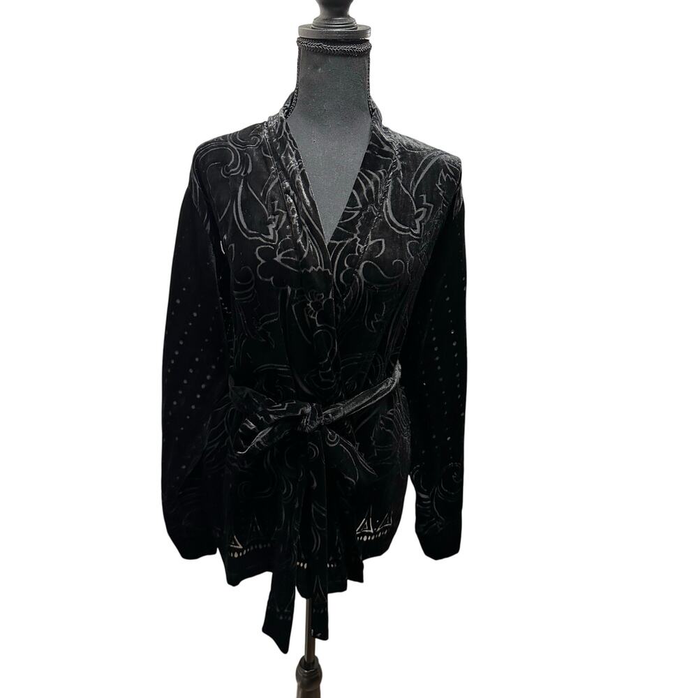 Soma Limited Edition Velvet Noir Wrap Robe & Velvet Pants - NWT - XXL Tall - Picture 5 of 16
